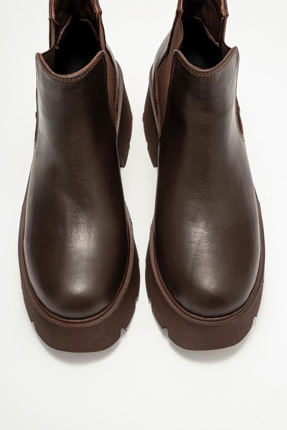 Clen Leather Platform Chelsea Boot, Alternate, color, Brown Leather