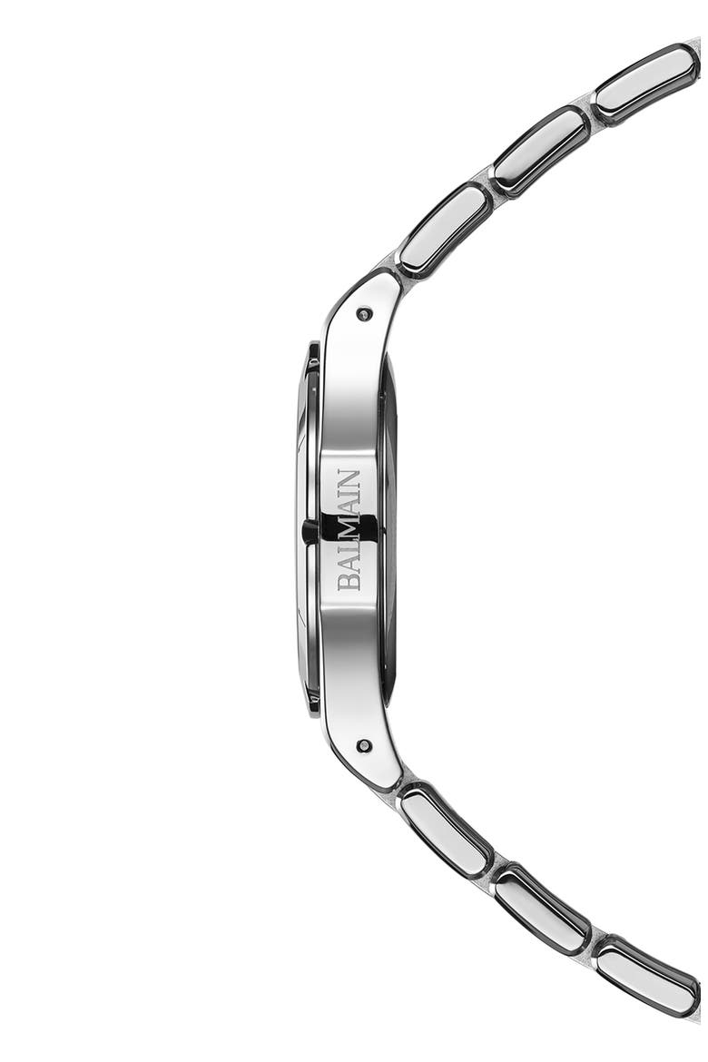Be Balmain Moonphase Bracelet Watch, 33mm, Alternate, color, LIGHT BLUE STAINLESS STEEL