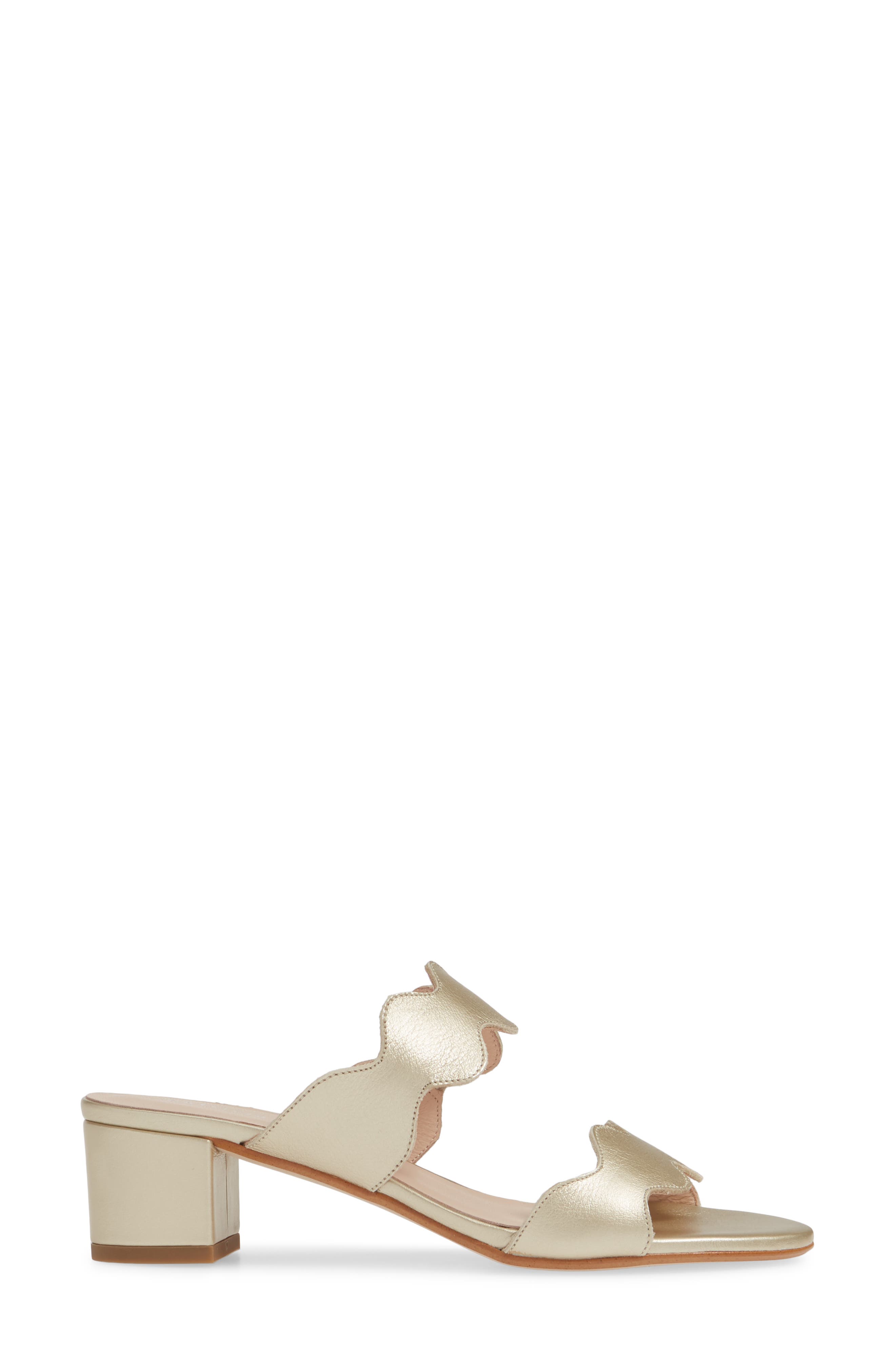 Palm Beach Slide Sandal, Alternate, color, GOLD LEATHER