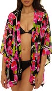 Trina Turk Bougainvillea Floral Print Cover-Up Tunic