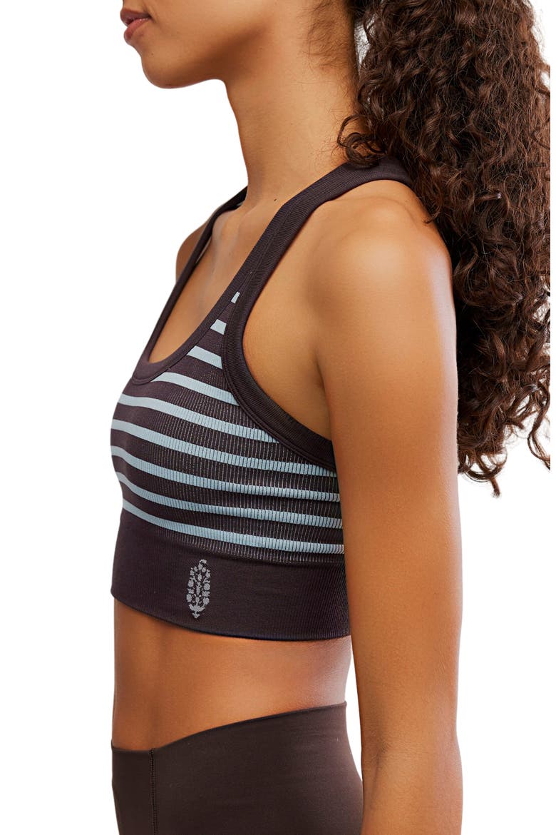 FP Movement Stripe Go To Sports Bra, Alternate, color, CHOCOLATE COMBO