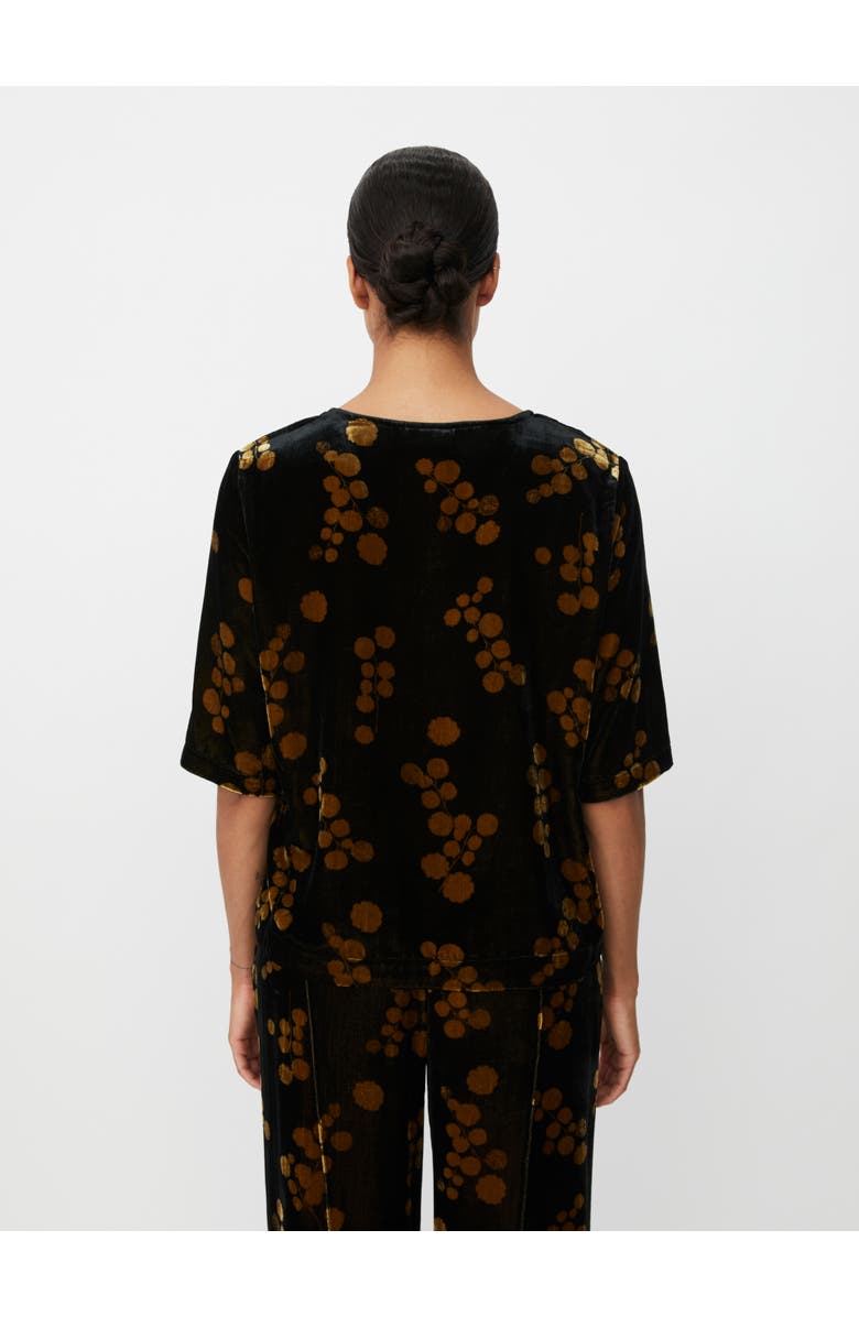 Masai Copenhagen Estela V-Neck Short Sleeve Blouse, Alternate, color, Rubber