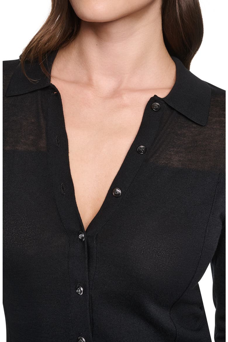 Colorblock Cotton Cardigan, Alternate, color, BLACK/BLACK