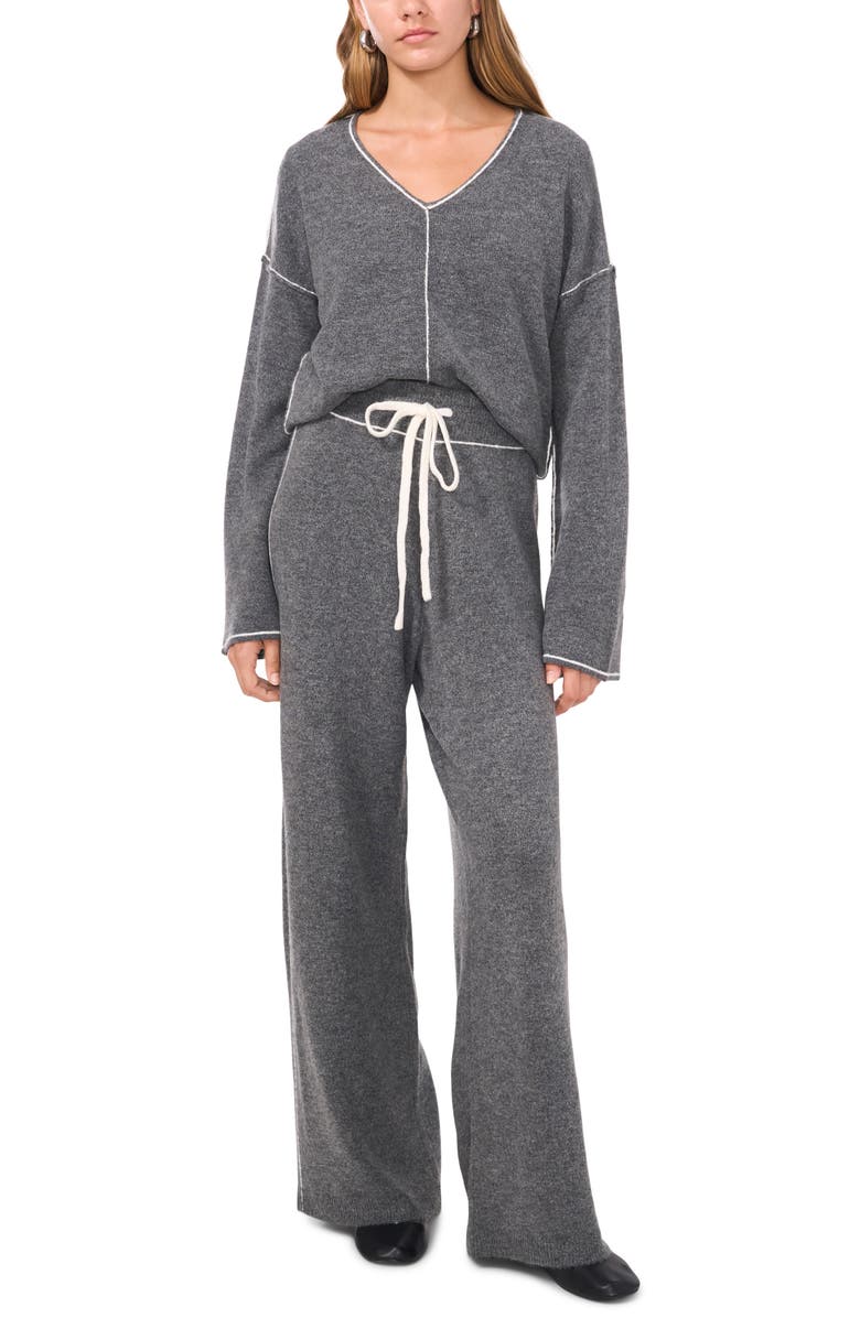 1.STATE Contrast Seam V-Neck Sweater, Alternate, color,