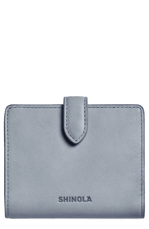 Small Leather Bifold Snap Wallet