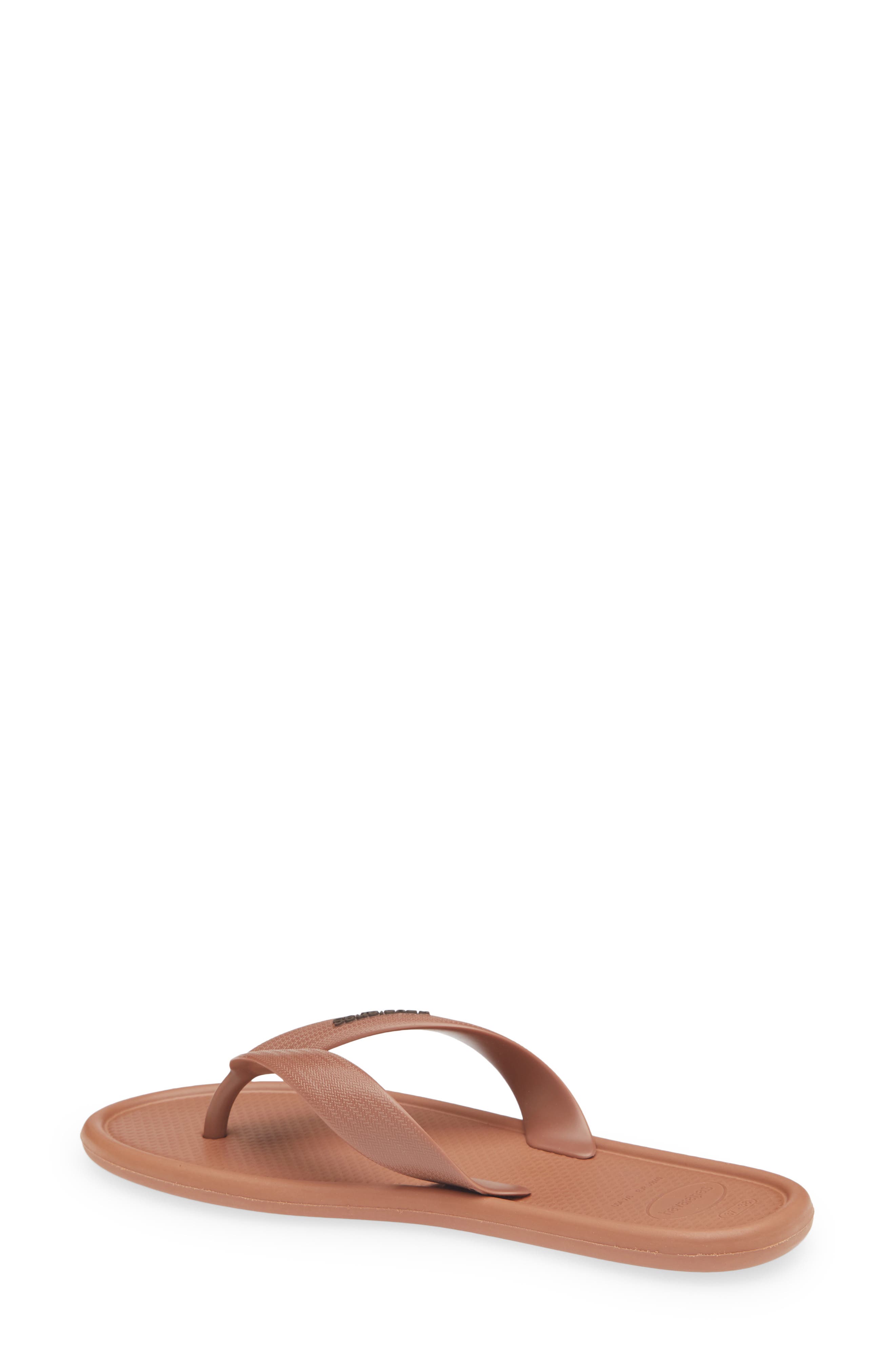 Puffed Up Flip Flop, Alternate, color, RUST