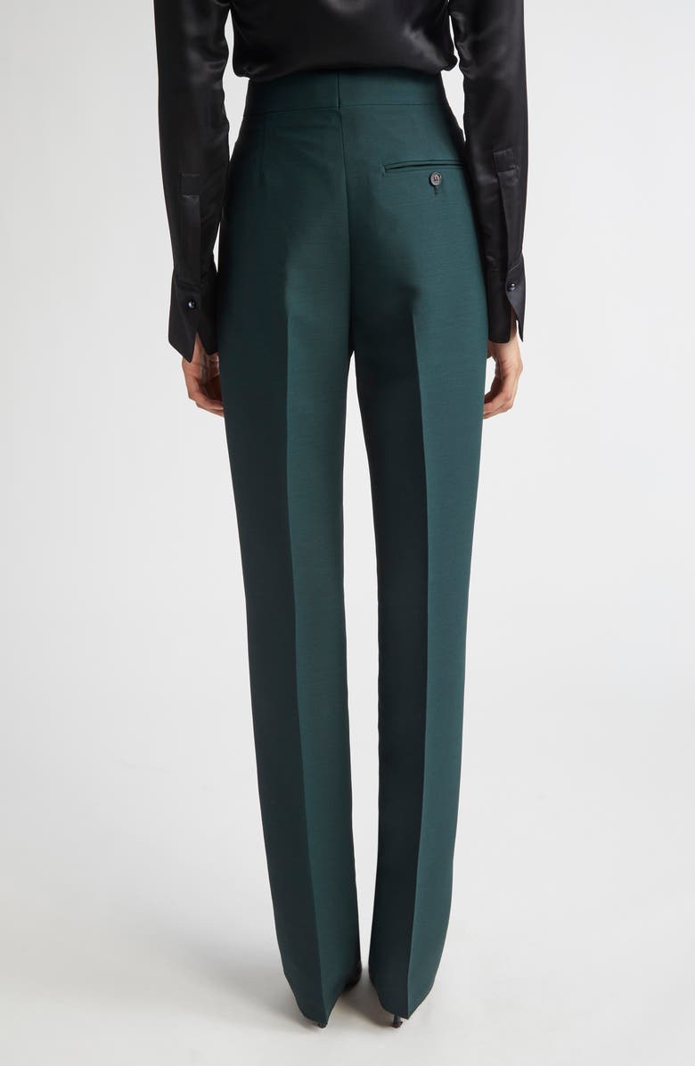 FERRAGAMO Knit Trousers, Alternate, color, Moss