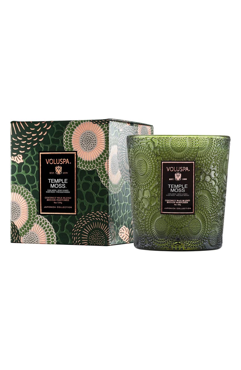 Voluspa Temple Moss Classic Candle, Main, color, 