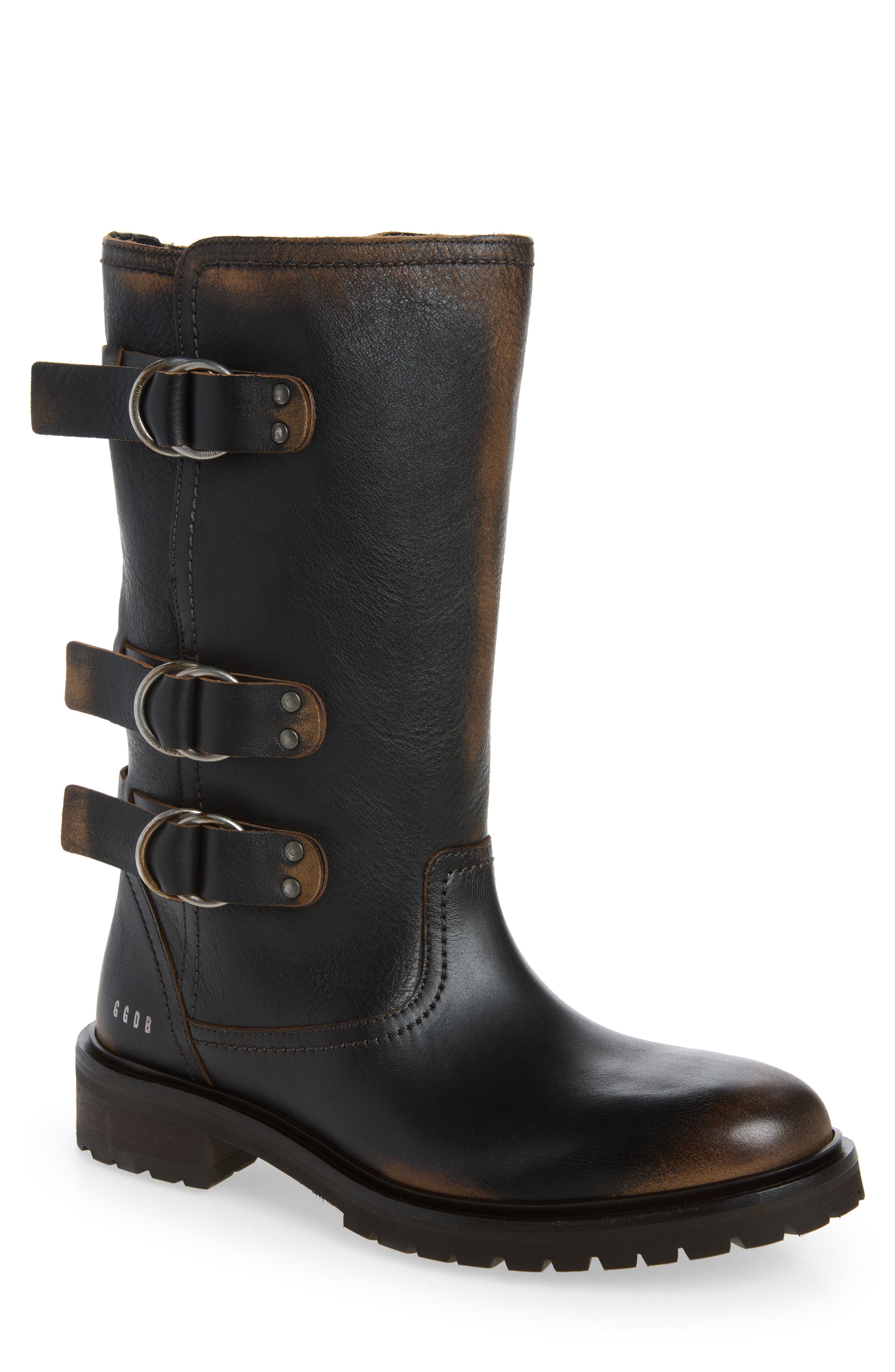 Kurt Moto Boot, Main, color, BLACK/ LIGHT BROWN