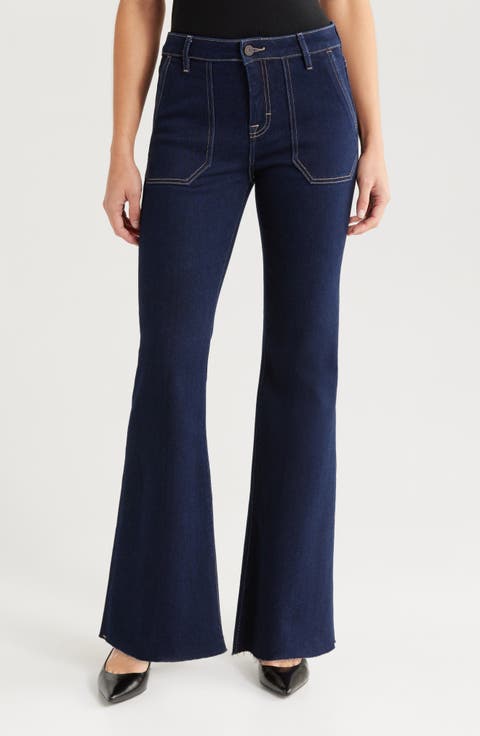Utility Pocket Flare Jeans