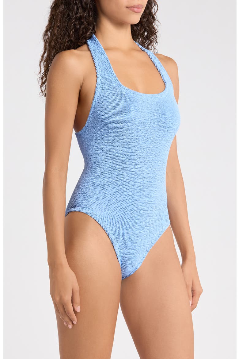 Sandy Halter One-Piece Swimsuit, Alternate, color, CORNFLOWER