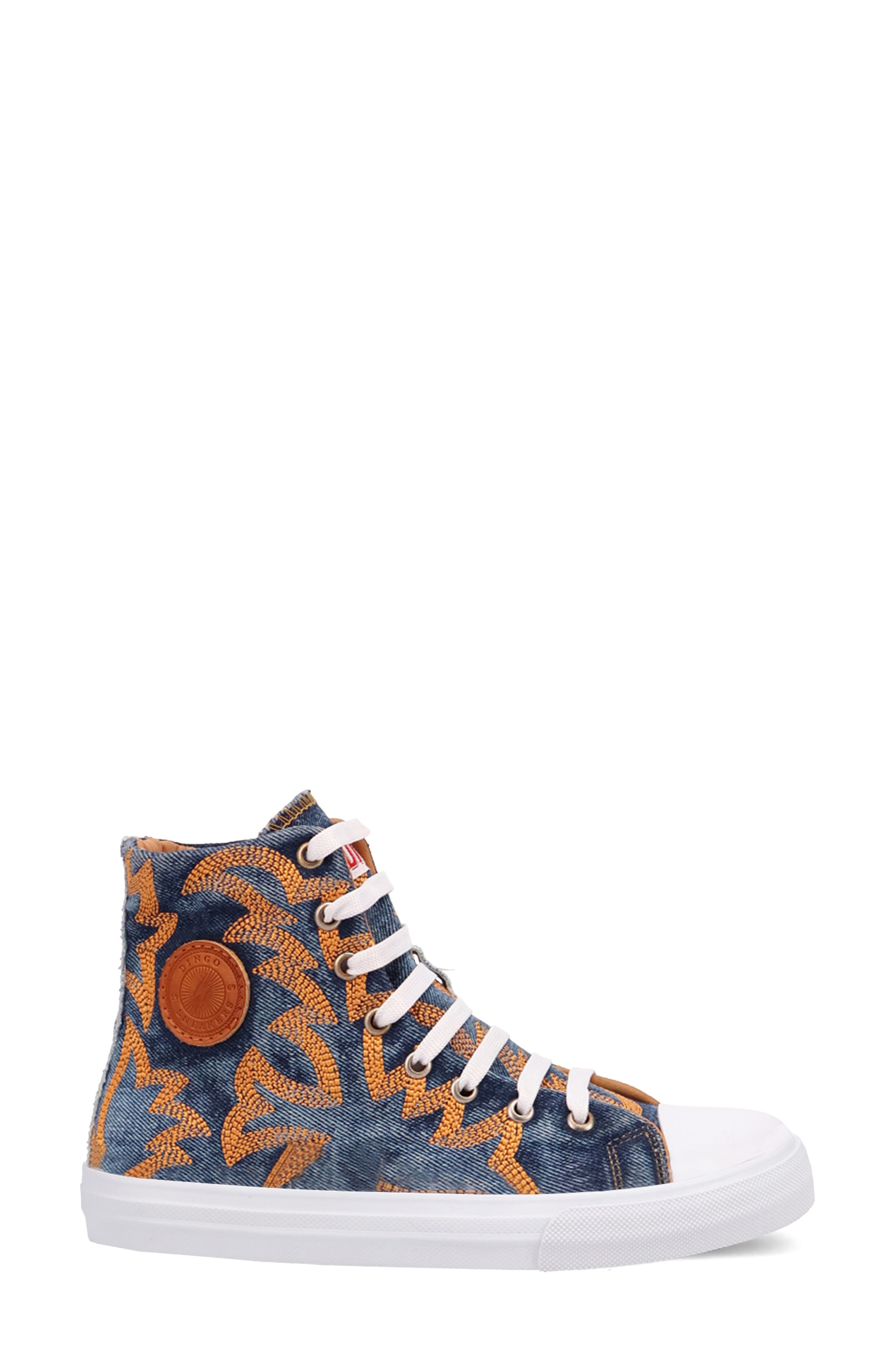 Dingo Game Day High Top Sneaker, Alternate, color, Denim