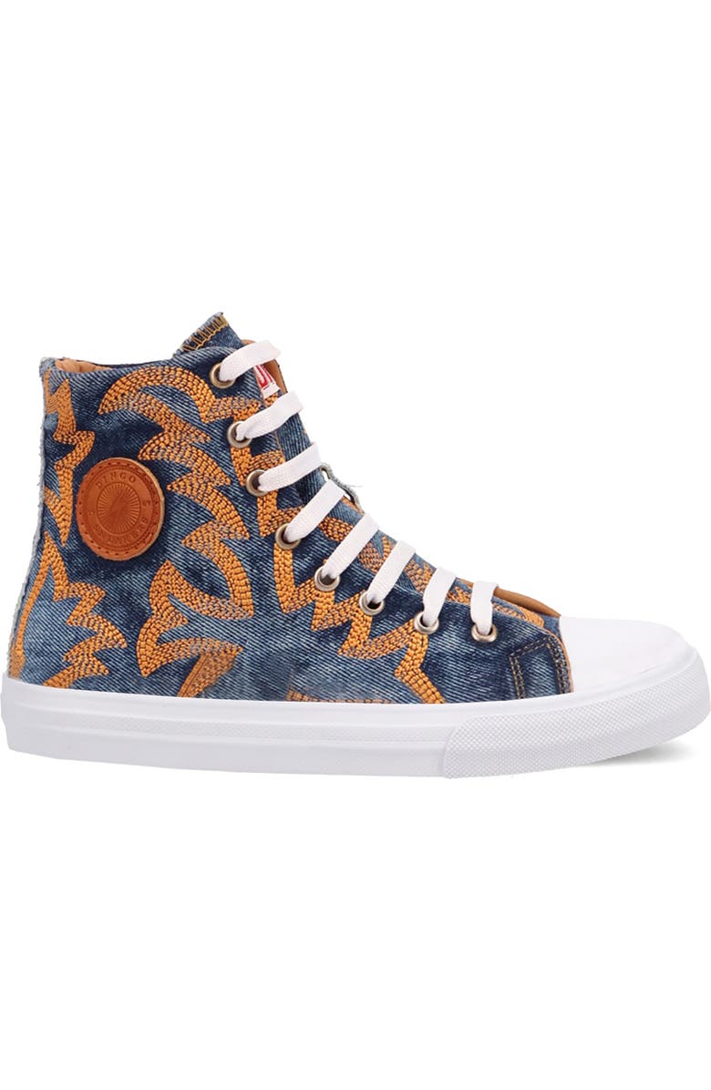Dingo Game Day High Top Sneaker, Alternate, color, Denim