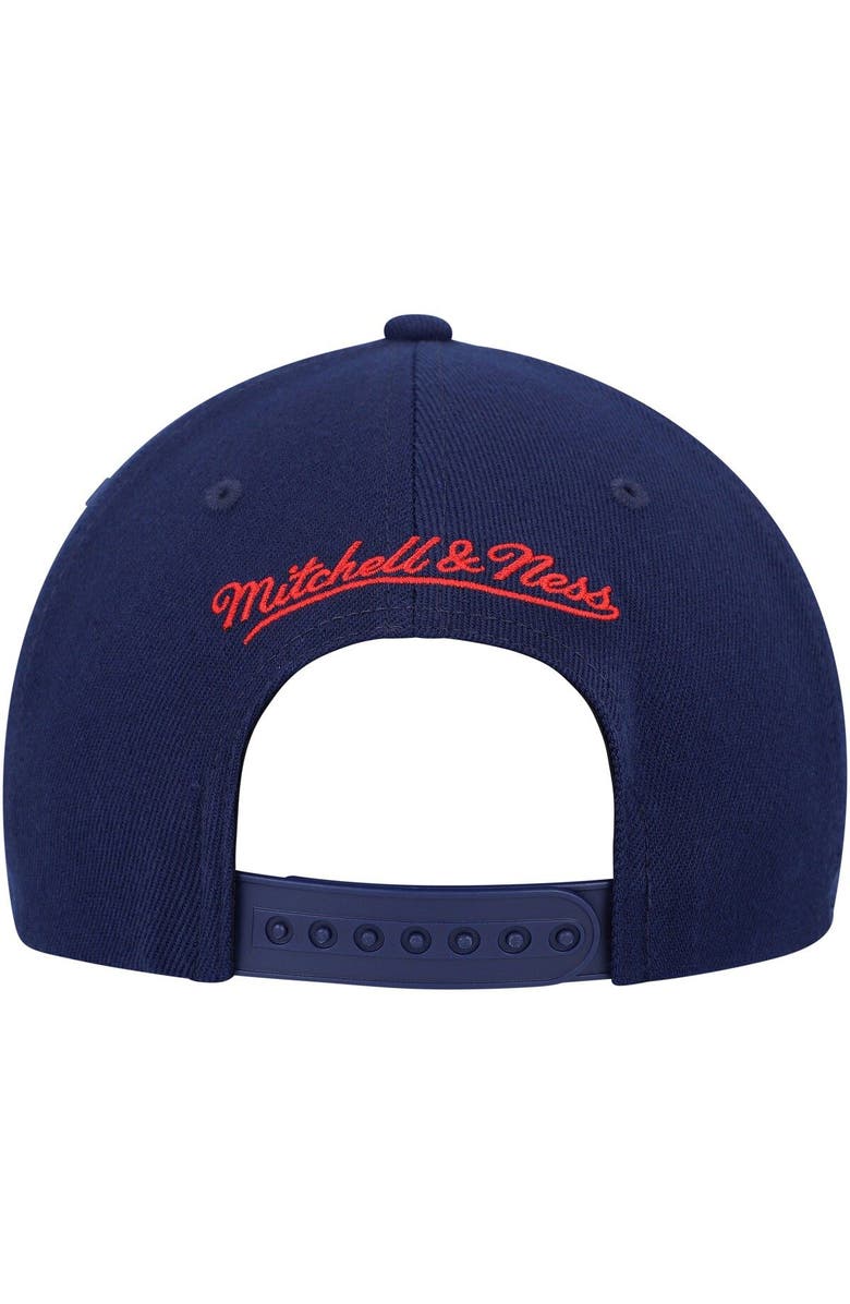 Mitchell & Ness Men's Mitchell & Ness Navy/Red Washington Wizards MVP Team Two-Tone 2.0 Stretch-Snapback Hat, Alternate, color,
