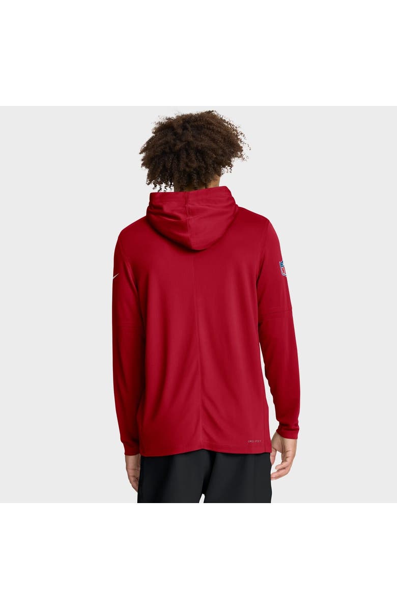 Nike Men's Nike Red Tampa Bay Buccaneers Sideline Pure Fury Performance Long Sleeve Hoodie T-Shirt, Alternate, color, Red