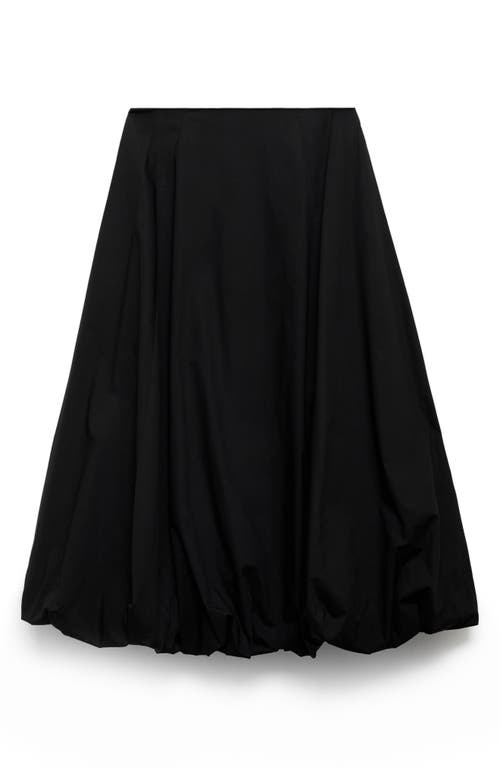 Mango Bubble Hem Skirt In Black