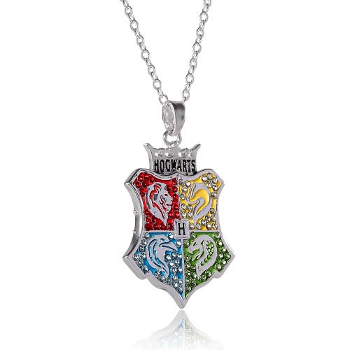 Harry Potter Hogwarts Crest Necklace, 16"+2" In Brown