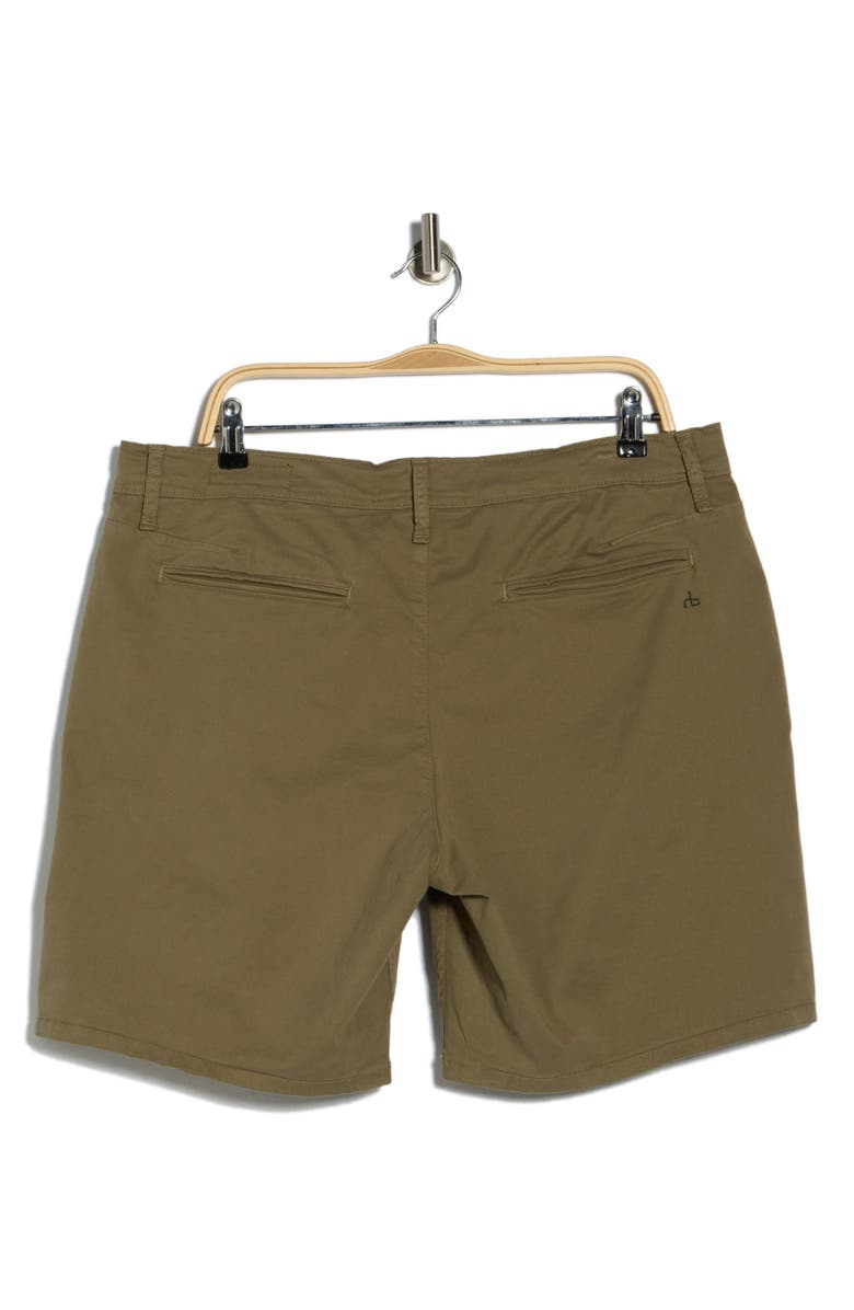 rag & bone Classic Stretch Cotton Chino Shorts, Alternate, color, Olive