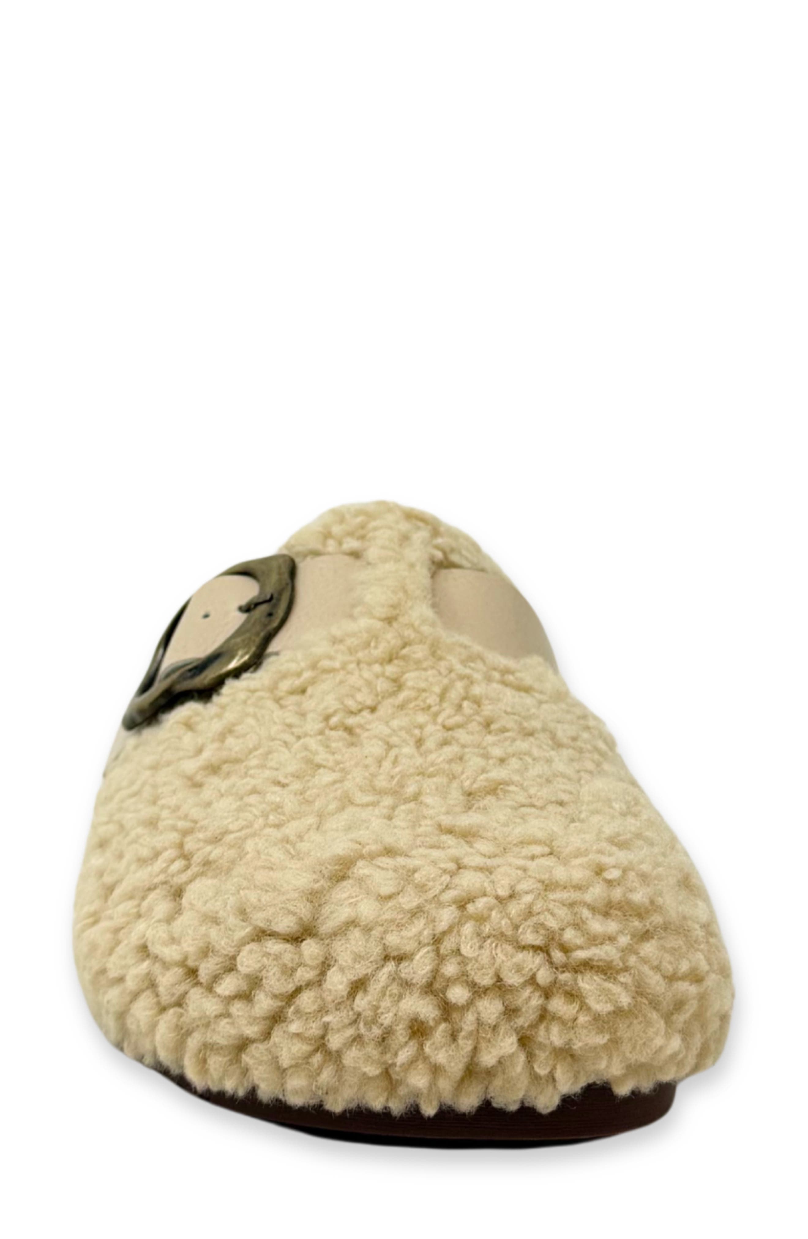 Teagan Faux Fur Clog, Alternate, color, TAUPE FUR