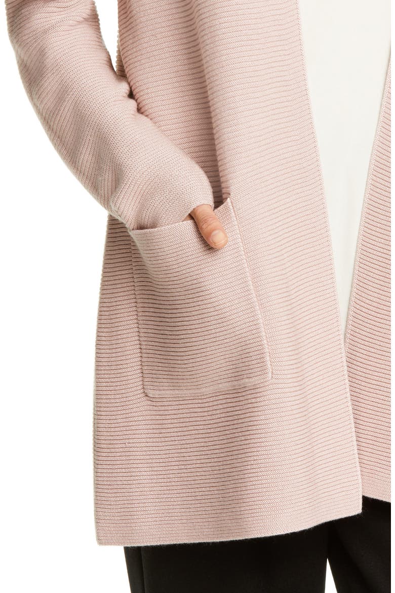 Rib Silk & Cashmere Cardigan, Alternate, color, SUGAR PLUM