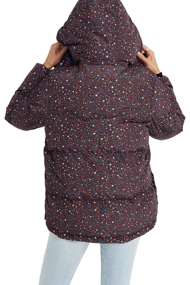 Starry Night Quilted Puffer Parka, Alternate, color, DARK MEDITERRANEAN
