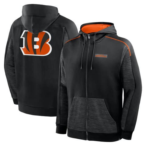 Men's Fanatics Black Cincinnati Bengals Checkdown Pass Full-Zip Hoodie