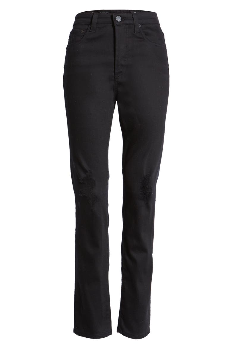 Alexxis High Waist Straight Leg Jeans, Alternate, color, BLACKBOARD