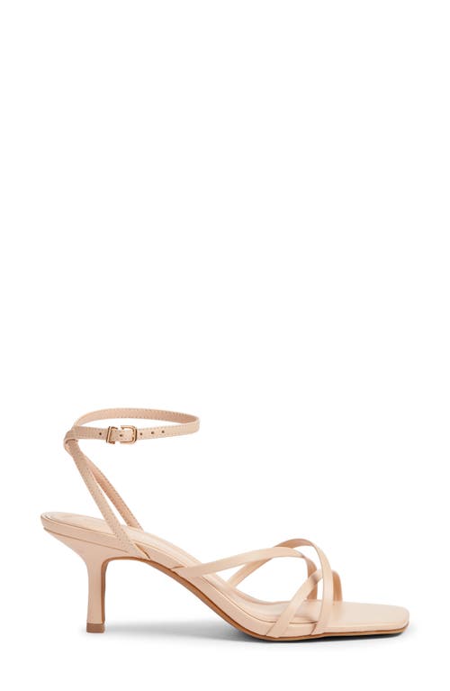 Open Edit Remington Ankle Strap Sandal In Tan Cream