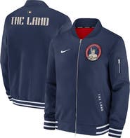 Nike Men's Nike  Navy Cleveland Guardians Authentic Collection City Connect Full-Zip Bomber Jacket