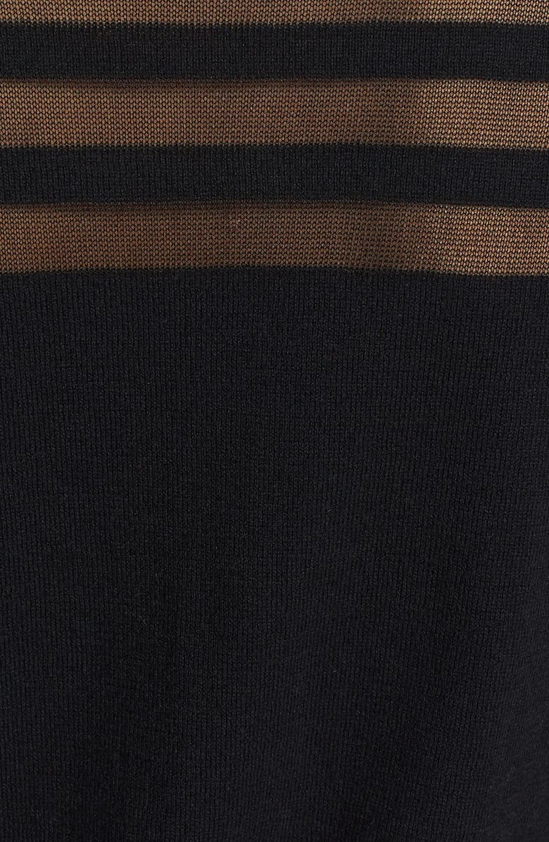 Vince Camuto Sheer Stripe Cotton Blend Sweater, Alternate, color, 
