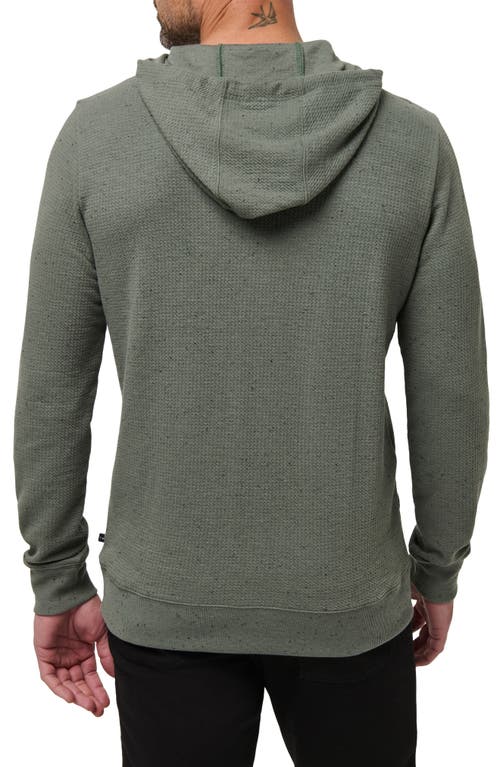 Travismathew Cloud Waffle Knit Hoodie In Green