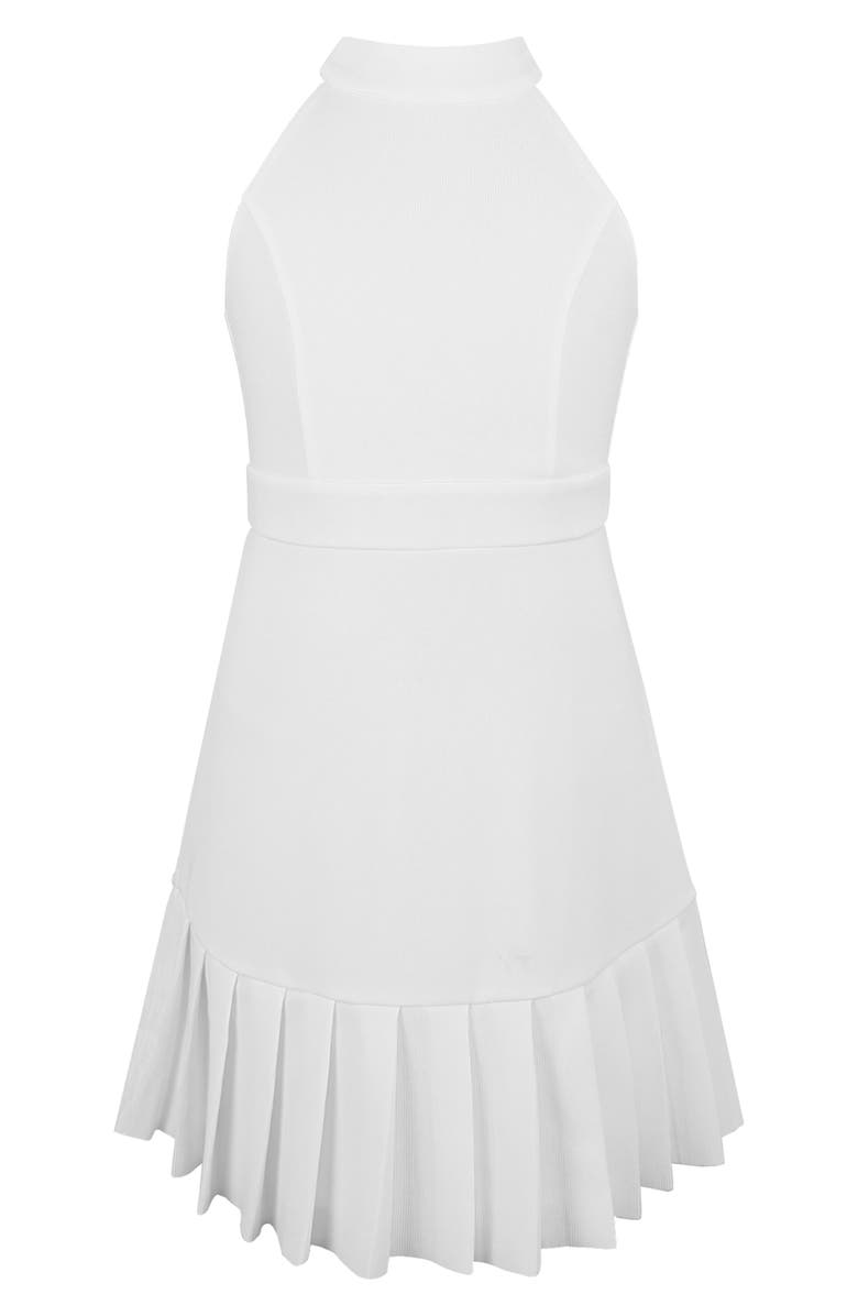 Zunie Kids' High Neck Pleated Dress, Main, color, Ivory