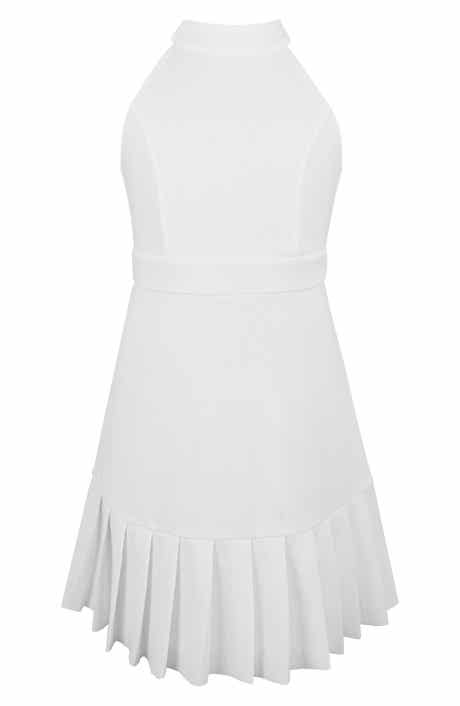 Zunie Kids' High Neck Pleated Dress