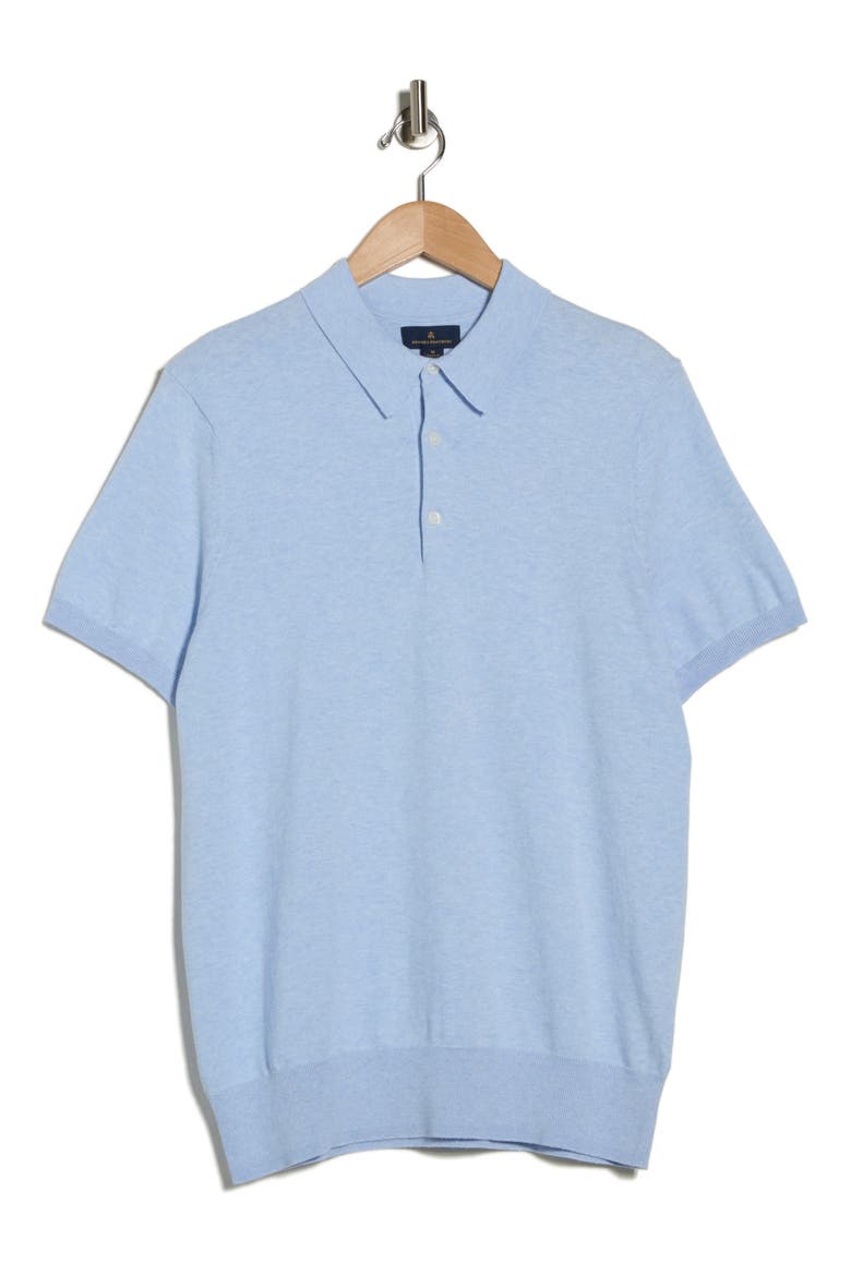 Cotton Jersey Polo, Alternate, color, LIGHT BLUE HEATHER