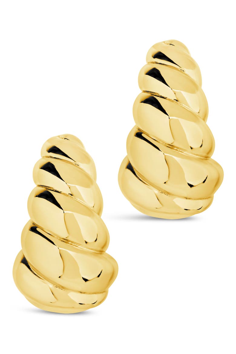Bobine Twist Stud Earrings, Alternate, color, GOLD