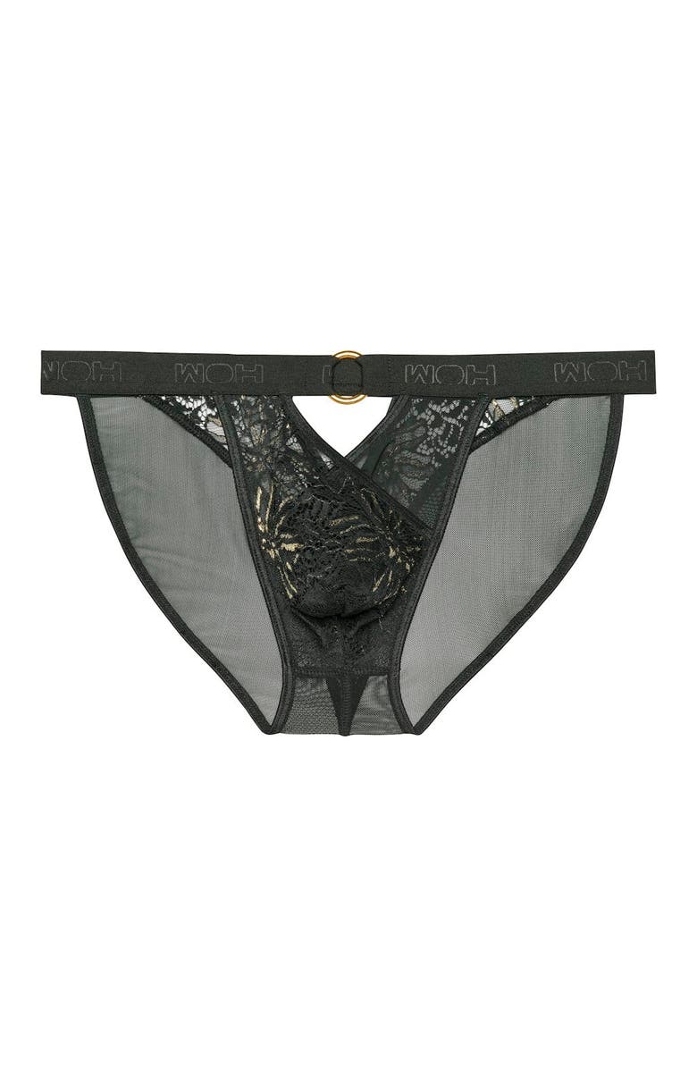 HOM WOH Pure Seduction Tanga Briefs, Main, color, Black