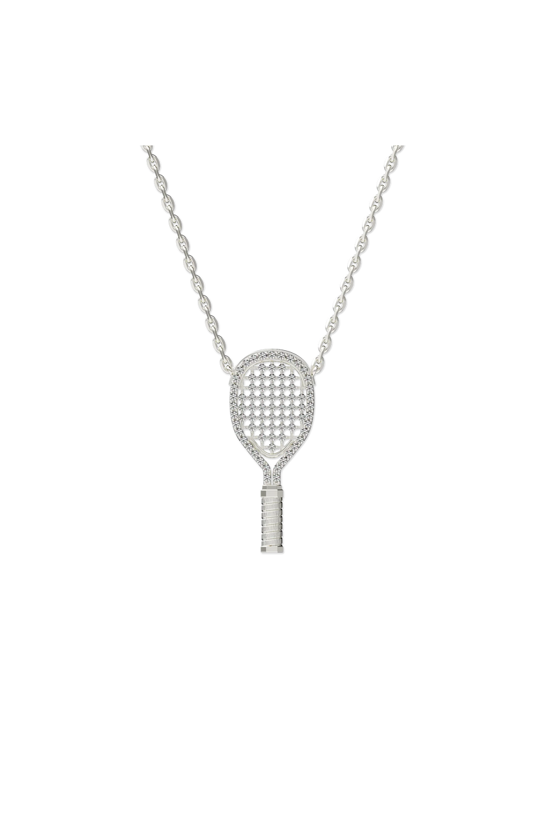 PASCAL The Tennis Necklace, White Diamond Pavé, Main, color, Silver / White Diamond