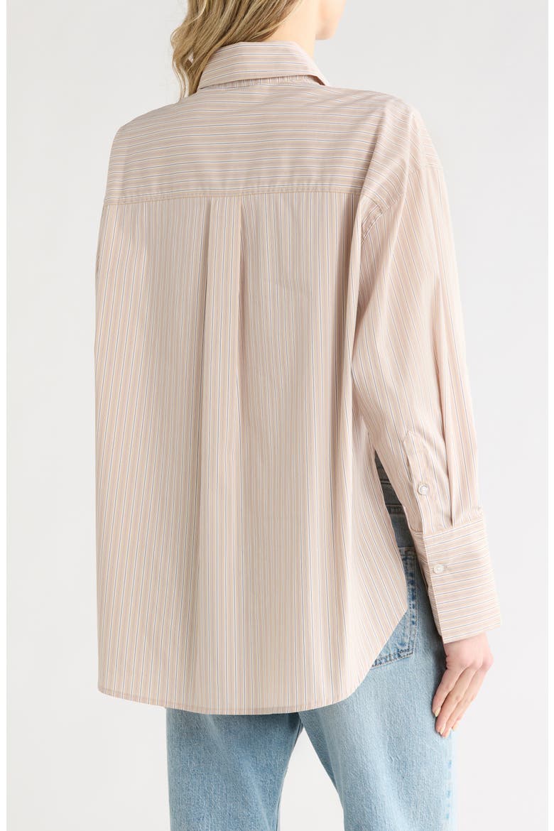 Striped Poplin Shirt, Alternate, color, HUMMUS STRIPE