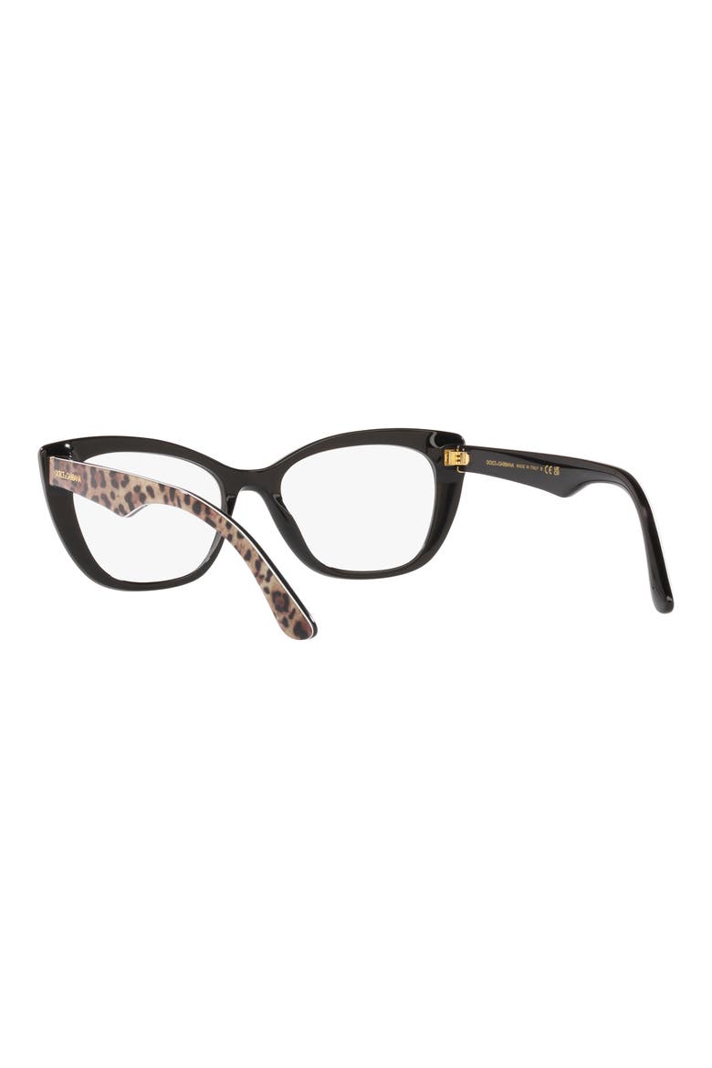 54mm Cat Eye Optical Glasses, Alternate, color, BLACK BROWN