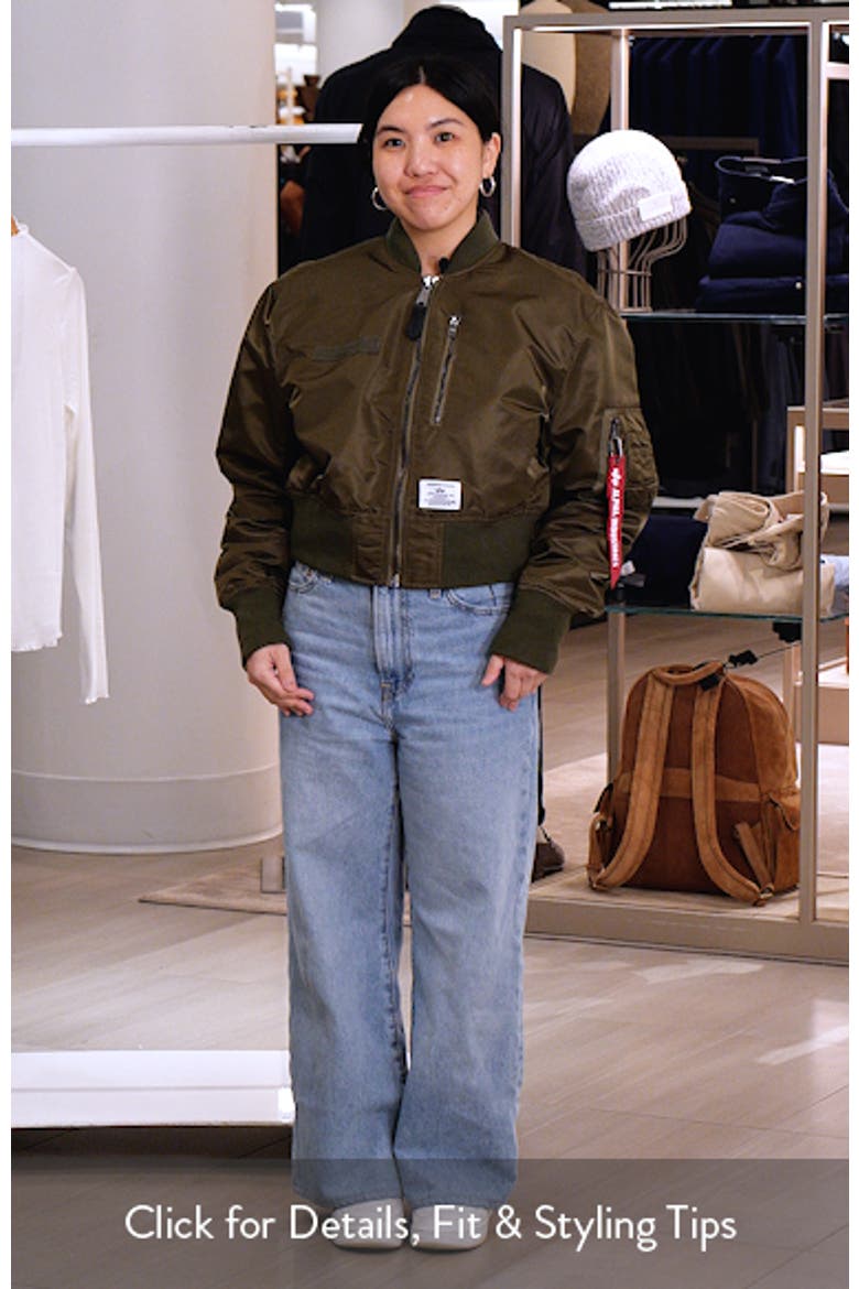 ジャケット・アウター Y2K Style Short N3-B Flight Jacket L-2B Gen Crop Flight Jacket (Women) | Nordstrom