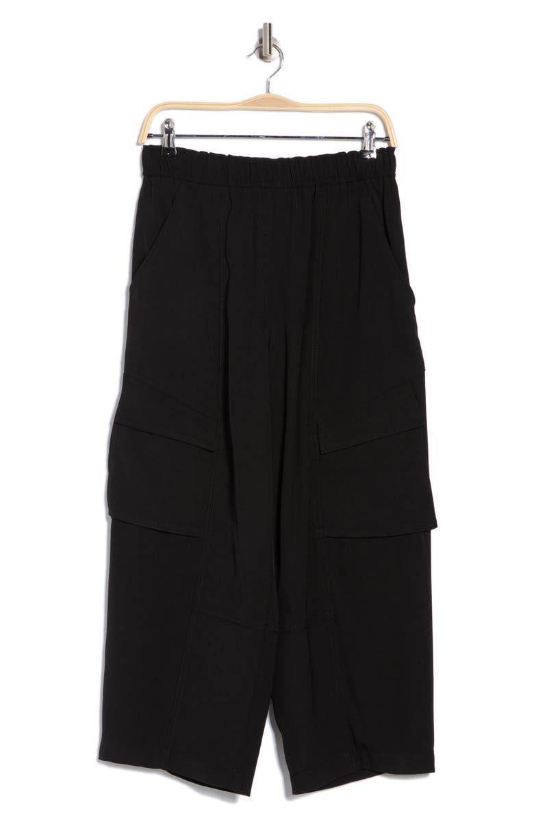 MAX STUDIO Pull-On Cargo Pants, Alternate, color, Black