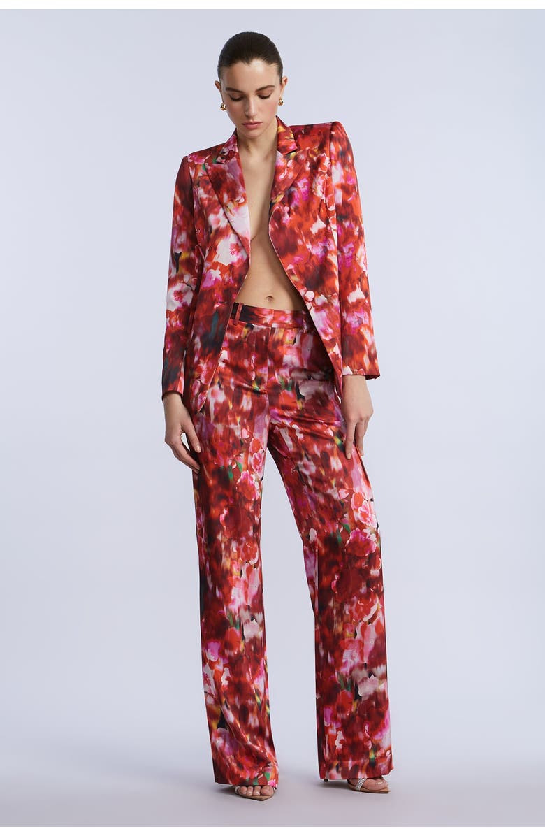 BCBGMAXAZRIA Washed Floral Blazer, Alternate, color, Washed Rose Chili Pepper Print