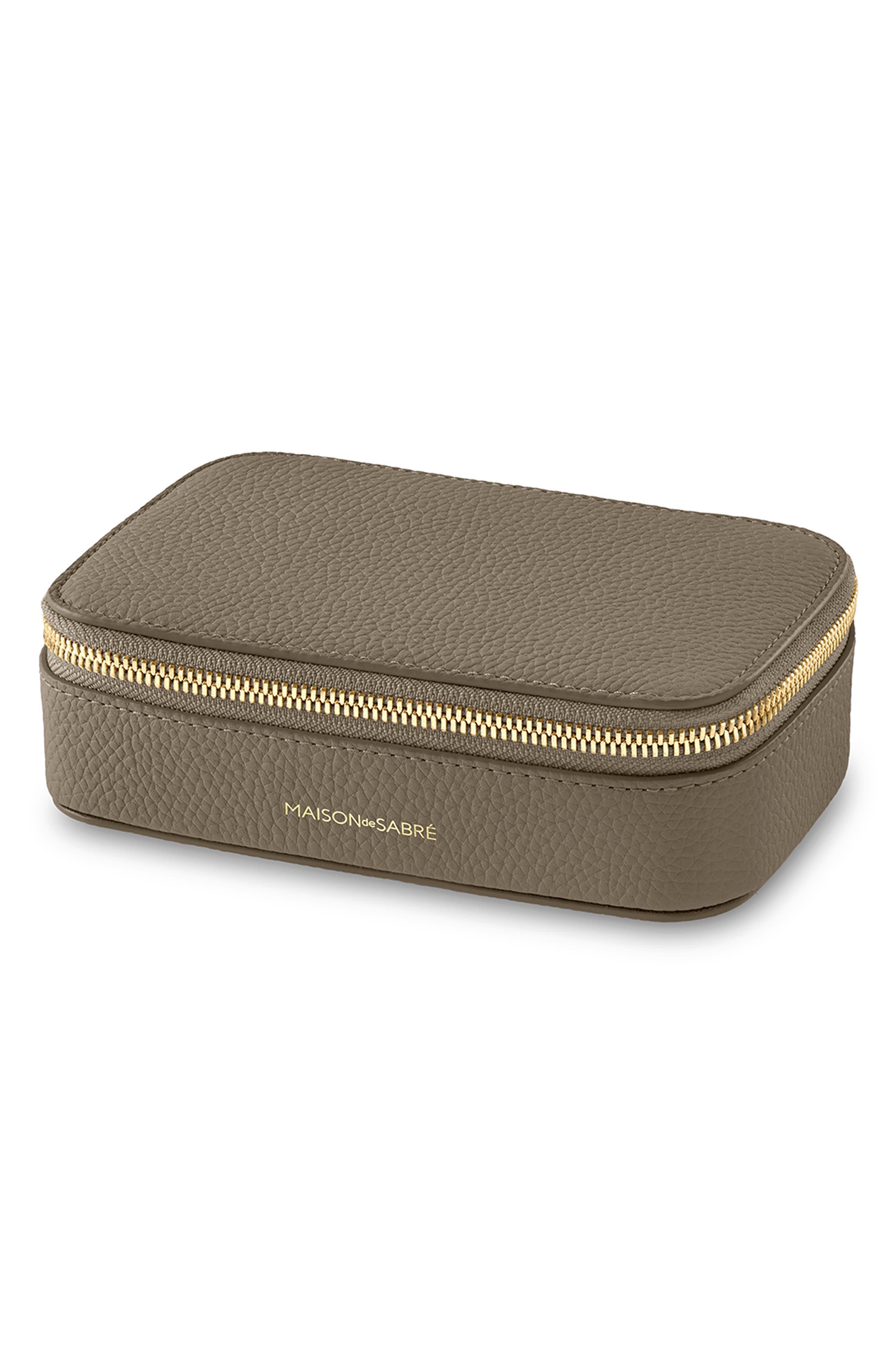 MAISON de SABRÉ Leather Jewellery Case, Alternate, color, Cashmere Clay