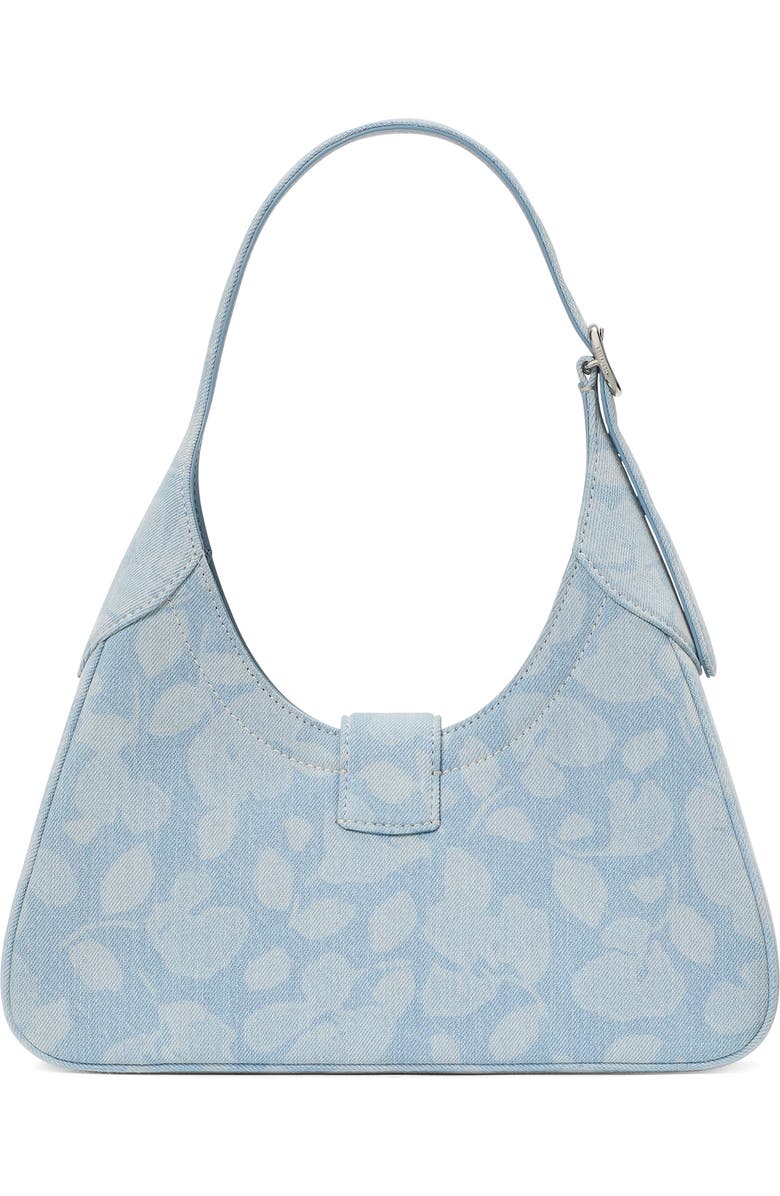 Kate Spade New York small noveau printed denim shoulder bag, Alternate, color,