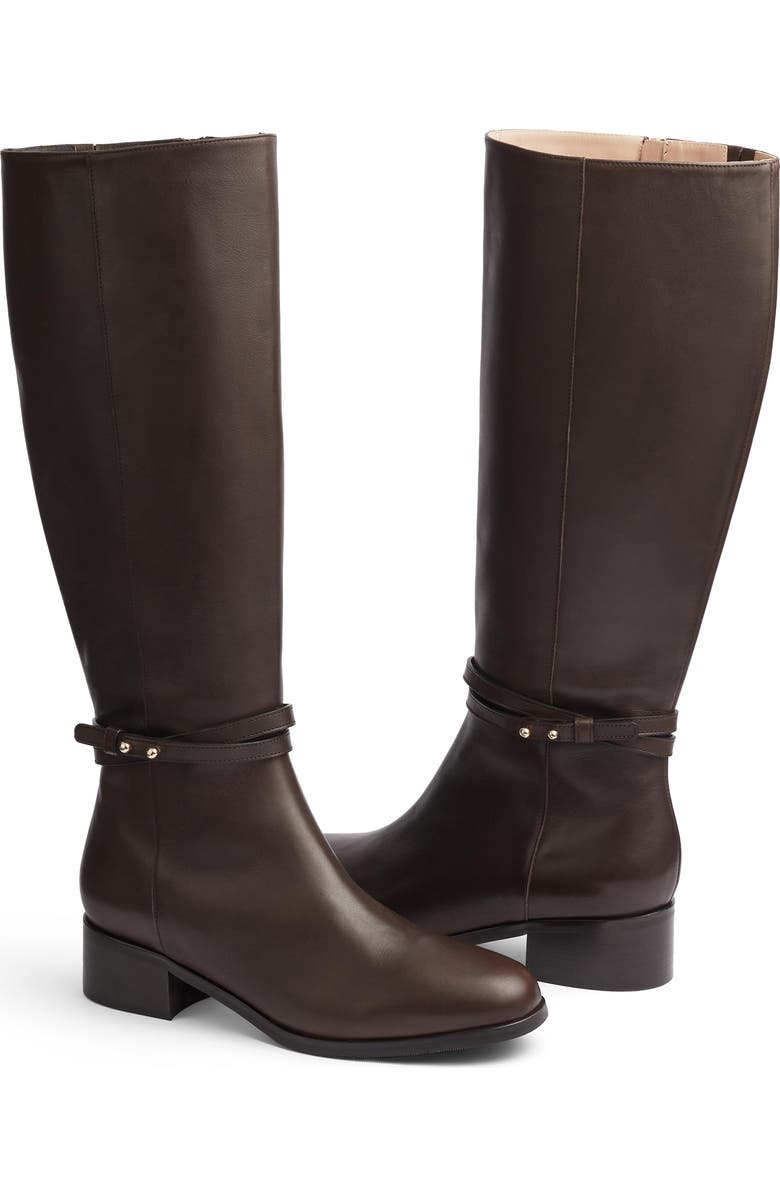 LK Bennett Bena Riding Boot, Alternate, color, Chocolate
