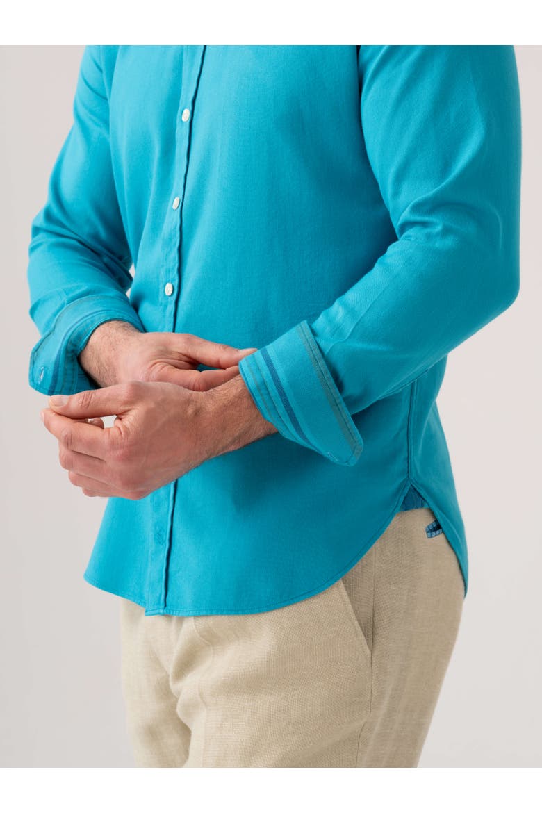 Kabisa Kikoy Cotton Long Sleeve Shirt, Alternate, color, Light Blue