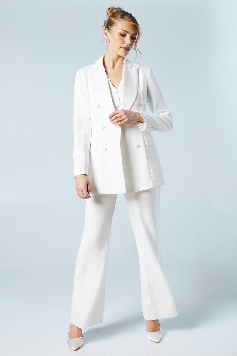 Hourglass Double Breasted Blazer, Alternate, color, Ivory
