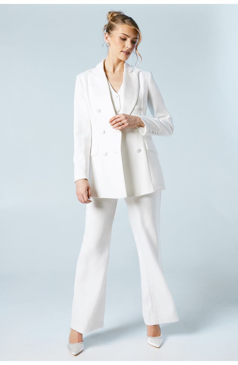 Coast Hourglass Double Breasted Blazer, Alternate, color, Ivory