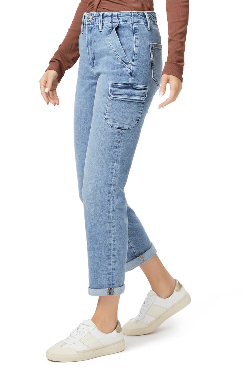 PAIGE Drew Cargo Pocket Cuffed Ankle Jeans, Alternate, color, Suli