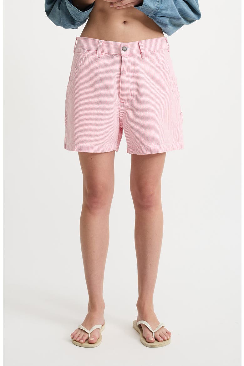 Carpenter Cotton Shorts, Main, color, RAILROAD VIVID PINK